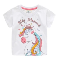 2022 new short sleeve girls t shirts unicorn cartoon top kids baby t shirt summer casual cute tops shirt girl 2 6 years old