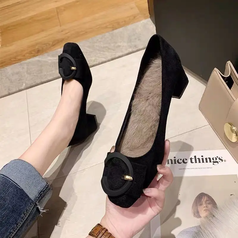 Китайская Брендовая женская обувь Новая Осенняя Тонкие туфли с закрытым носком