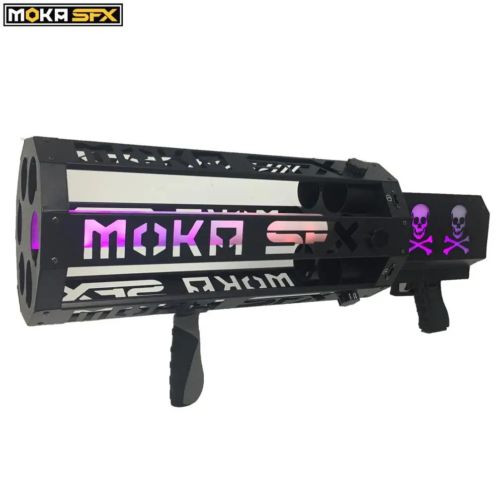 Handheld led Co2 Confetti Machine 6 shot Shot Gun Streamer Launcher Blaster Manual Control | Освещение