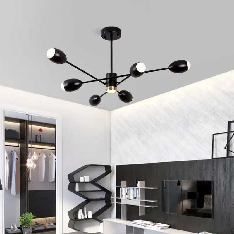 Простая креативная индивидуальная светодиодная люстра в скандинавском стиле