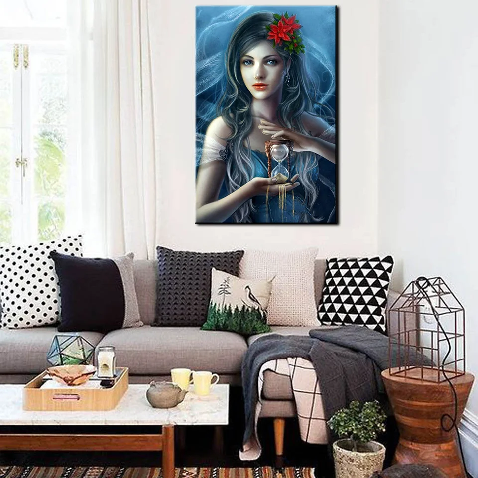 100% полноразмерная 5D картина из страз сделай сам вышивка крестиком песочные часы