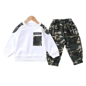 Модная весенне-осенняя одежда, одежда для маленьких девочек, детская хлопковая Футболка и штаны для мальчиков, спортивный костюм из 2 предметов для малышей, детские спортивные костюмы