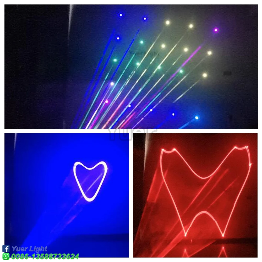 2 Вт RGB сканирующий анимационный лазерный светильник с голосовым управлением