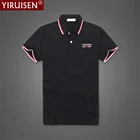 Мужская винтажная рубашка-поло YiRuiSen, 100% хлопок, с вышивкой, модная мужская одежда, для офиса, Классическая рубашка