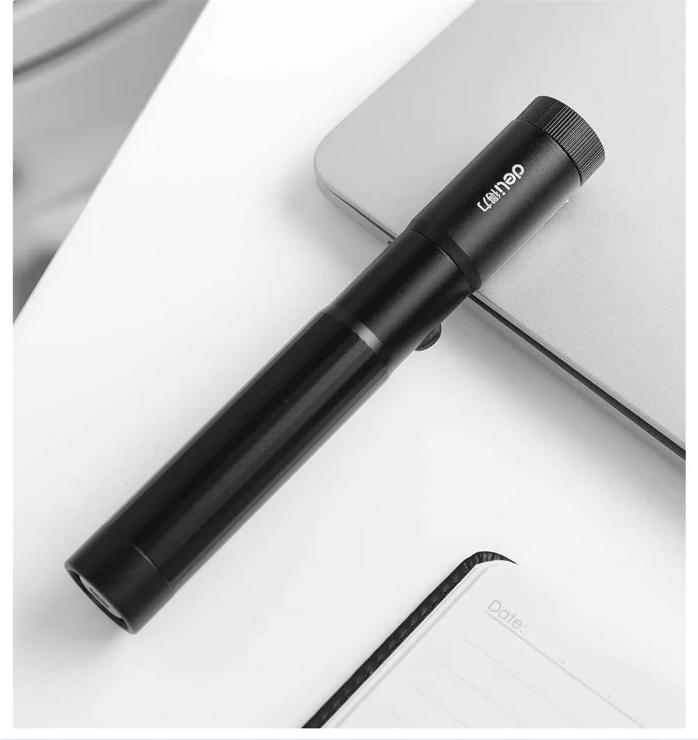 Xiaomi deli High Power Single point laser pointer 200M Pointer Burning Presenter Remote Lazer Safety Lock for Office Learning |