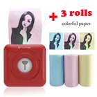 Peripage A6 оригинальный фотопринтер Мини Bluetooth беспроводной стикер для заметок принтер этикеток много цветов китайские красные принтеры праздник