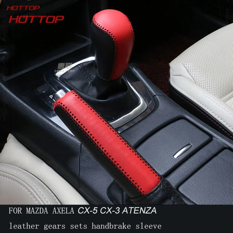 Hottop из натуральной кожи чехол для рычага переключения передач Mazda 3 Axela Atenza Cx 5