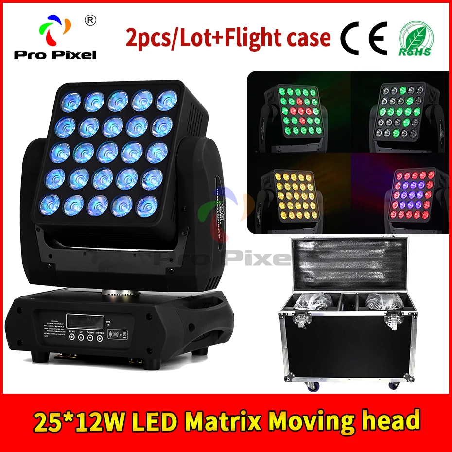 Матричный движущийся светодиодный сценический светильник 25 шт. 12 Вт RGBW 4 в 1 Dmx Dj