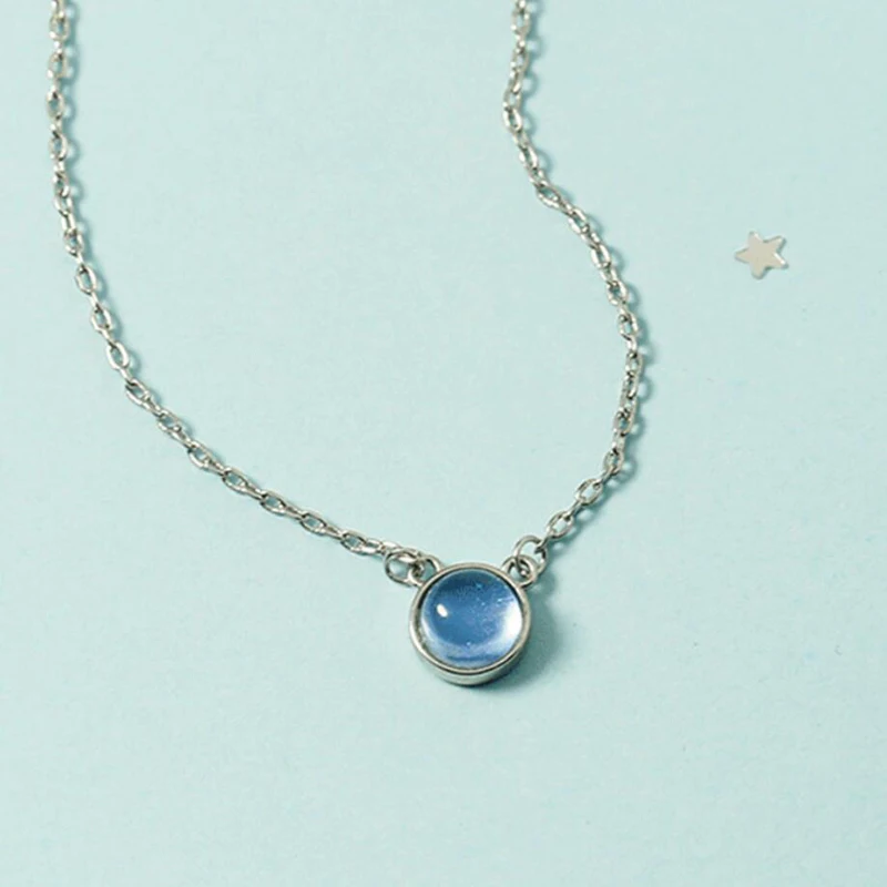 Женское колье с подвеской в виде звездного неба из серебра 925 пробы