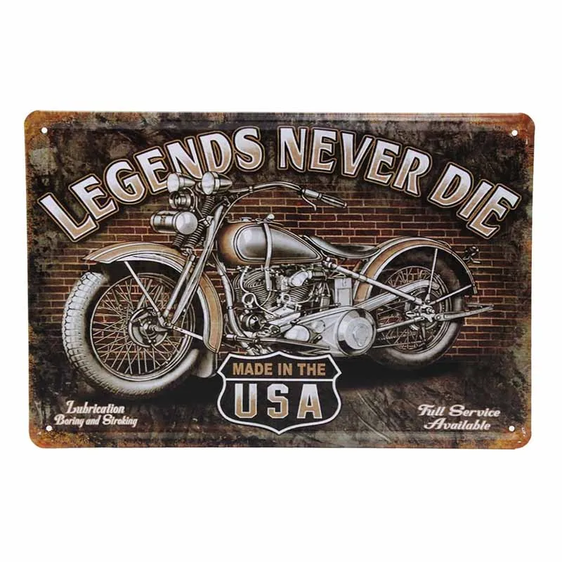 retro motorcycle signs vintage metal tin plate classic iron picture decor wall of garage bar cafe home gym