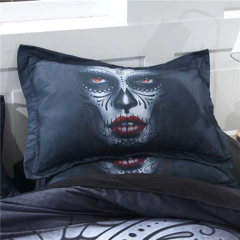 Комплект постельного белья на Хэллоуин простыня в стиле черепа Королевский