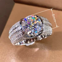 luxury fashion clear crystal elegant ring for women anniversary party engagement jewelry gift