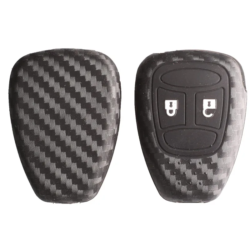 

jingyuqin 2 Butttons Silicone Remote Car Key Case Cover For Chrysler Aspen For Dodge Dakota For Jeep Grand Cherokee