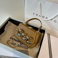 luxury designer handbags for women 2021 new fashion leather shoulder bag woman unusual chain small box fancy womens party bag
