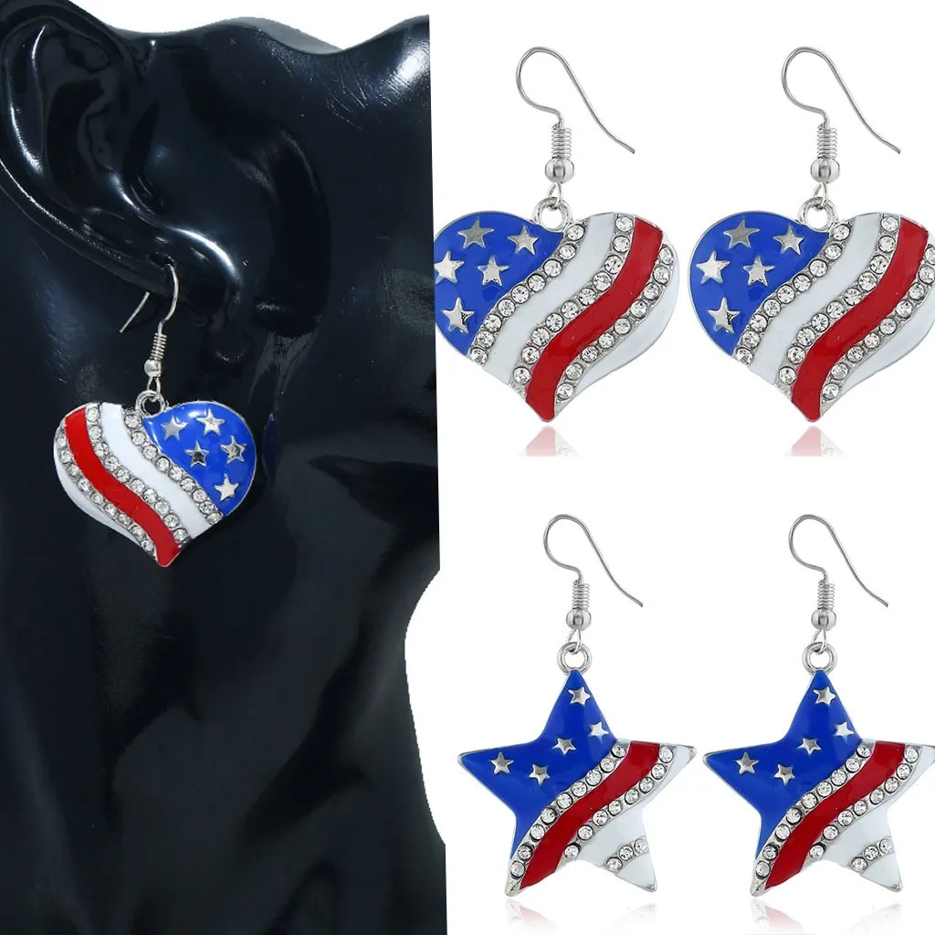 Модные женские серьги на День Независимости Подарочные ювелирные изделия