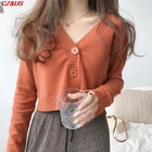 Женский однобортный Кардиган, трикотажный свитер, модная женская одежда, осень 2021