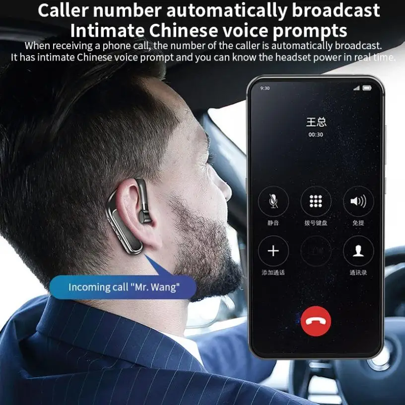 

Business Wireless Bluetooth Headphone Waterproof Hifi Sound Driver Earphone Touch Control Earbuds Noise Canceling Headset