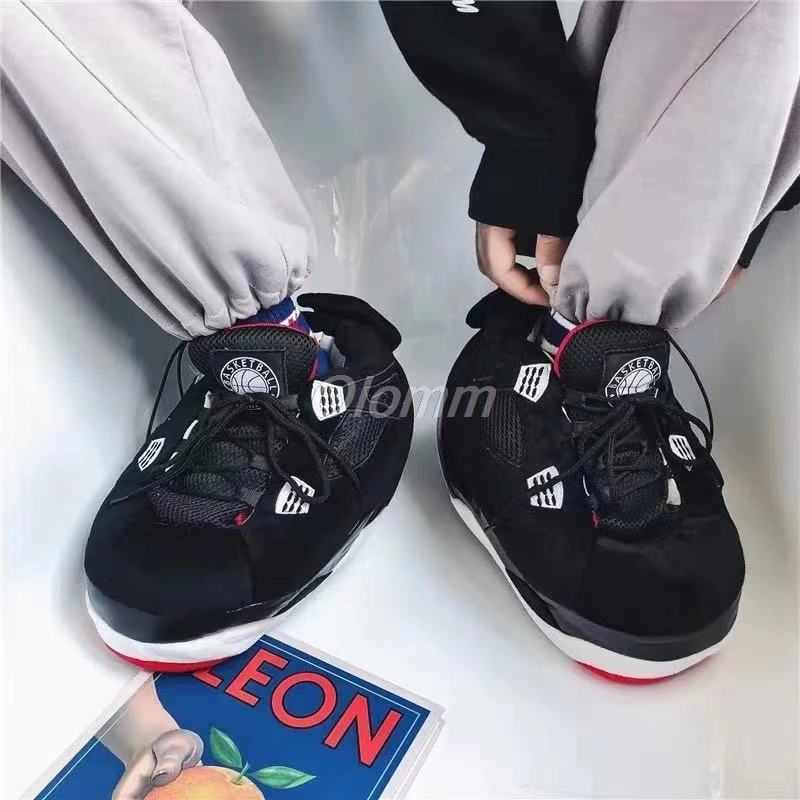 

Big Size 35-43 SnugBasketball Sneaker Slippers Warm Slippers House Floor Indoor Funny Slides Slipper for Women Winter Slipper
