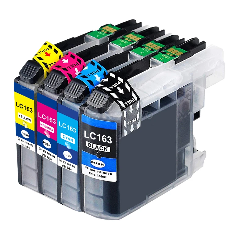 LC163 4PAC 1B + 1C 1 м 1Y чернильный картридж для Brother DCP-J152W J752DW MFC-J245 J470DW 650DW J870DW | Компьютеры