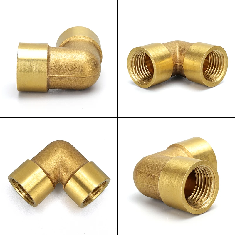 1/8" 1/4" 3/8" 1/2" 3/4" 1" Female / Male Thread 90 Deg Brass Elbow Pipe Fitting Connector Coupler For Water Fuel Copper