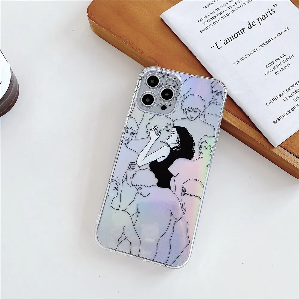 

Creativity clear animal Cat Bear Couple soft Case For iPhone 11 12 Pro Max mini 7 8 Plus XR X XS MAX SE 2020 phone cover fundas
