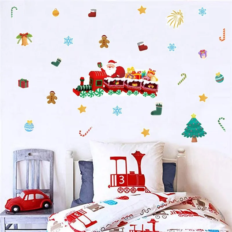 НОВАЯ РОЖДЕСТВЕНСКАЯ наклейки на стену ПВХ стиле граффити из мультфильма