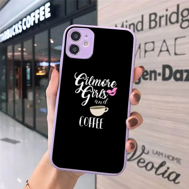 

Gilmore Girls Coffee Quote Phone Cases Matte transparent For Purple iPhone 12 Mini 11 Pro XR XS Max 7 8 Plus X Back Cover