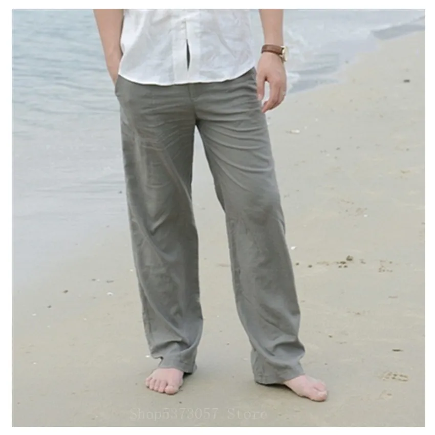 Мужские повседневные брюки 7 цветов прямые свободные мужской средневековый