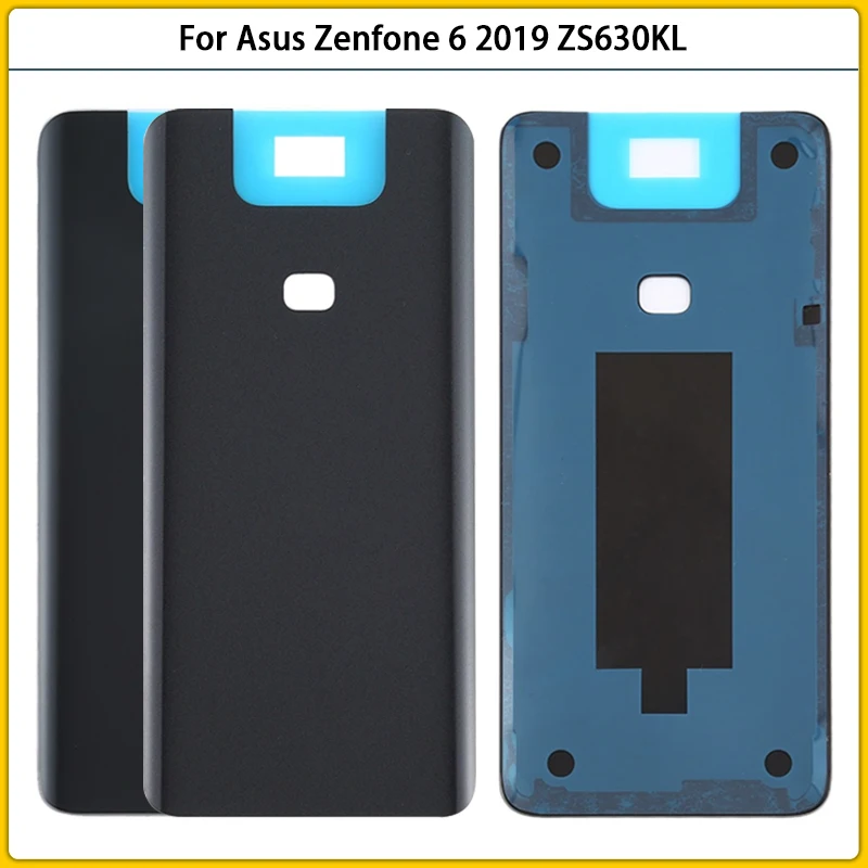 

New 6.4 inch For Asus Zenfone 6 2019 ZS630KL Battery Back Cover Rear Door Glass Panel ZS630KL Housing Case Replace