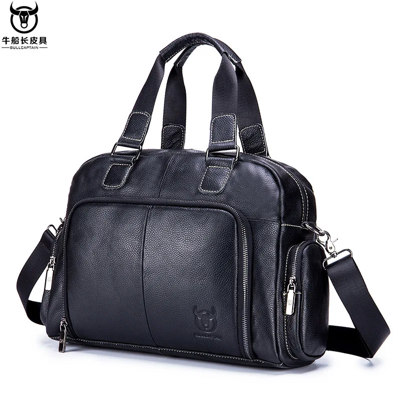 

Top Layer Cowhide Men's Business Travel Bag New Design Genuine Leather Handbag Large Capacity Male Shoulder Bag