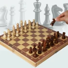 Деревянные международные шахматы, 1 шт., универсальные настольные игры, подарок на день рождения, портативное многоразовое оборудование для улицы, деревянные шашки