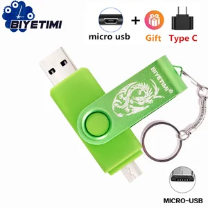 USB флеш-накопитель Biyetimi, флешка 64 ГБ, 32 ГБ, 16 ГБ, двойное использование, Android OTG 2,0, карта памяти Micro USB для телефонов и ПК