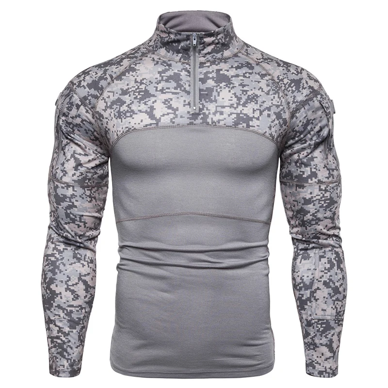 

Men Camouflage Tactical Military Clothing Combat Shirt Assault Multicam ACU long sleeve Army Tight T shirt Army USMC Costume