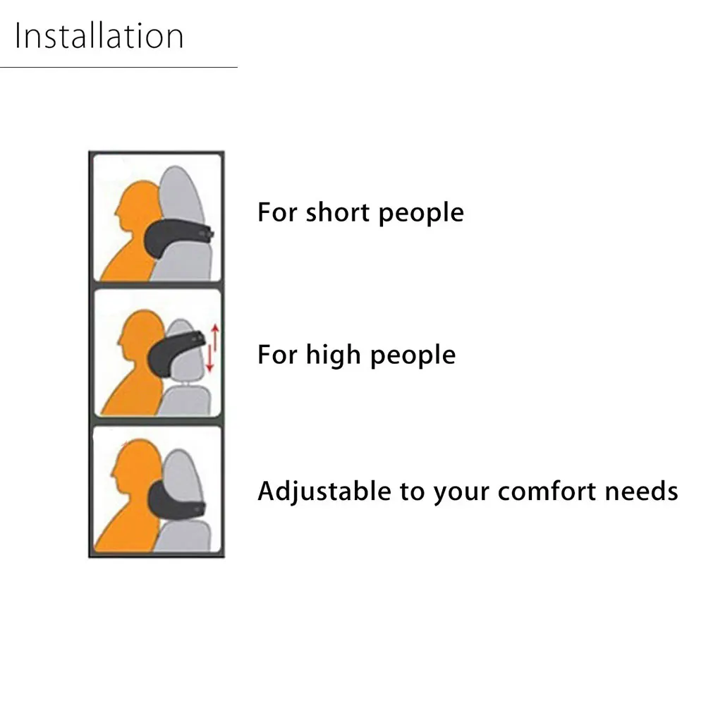 

Car Headrest Neck Pillow Protective Car Pillow Auto PU Leather Slow Resilience Cotton Fashion