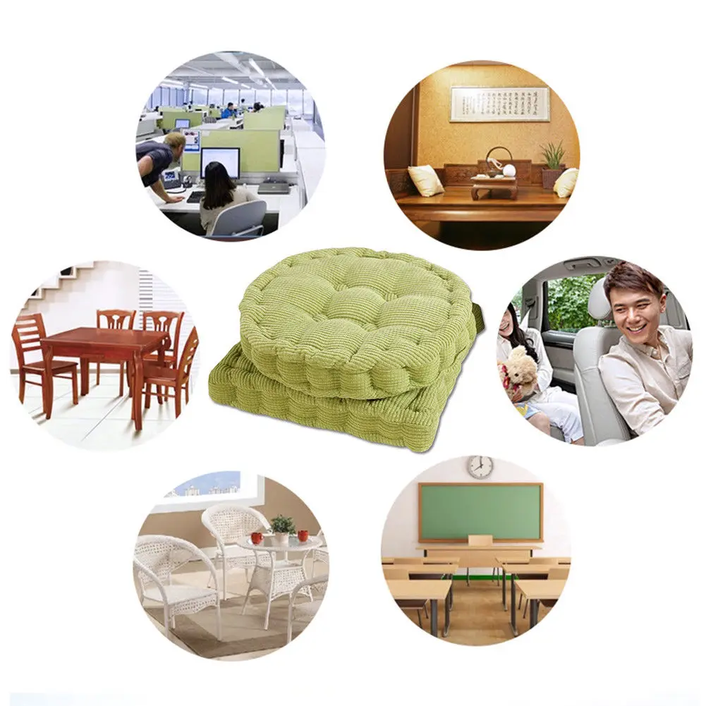 Круглая/квадратная мягкая Толстая Подушка карамельного цвета сиденье для стула