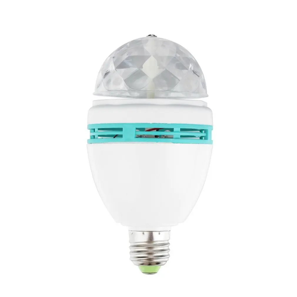 E27 3 Вт RGB светодиодный хрустальный шар эффект светильник освещение поворотной