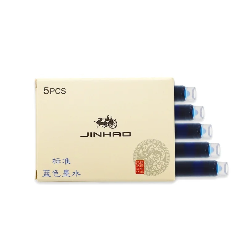 

5pcs Fountain Pen Color Ink Cartridge Value Box Jinhao 2.6mm International Standard Refill Stationery Office School A6612