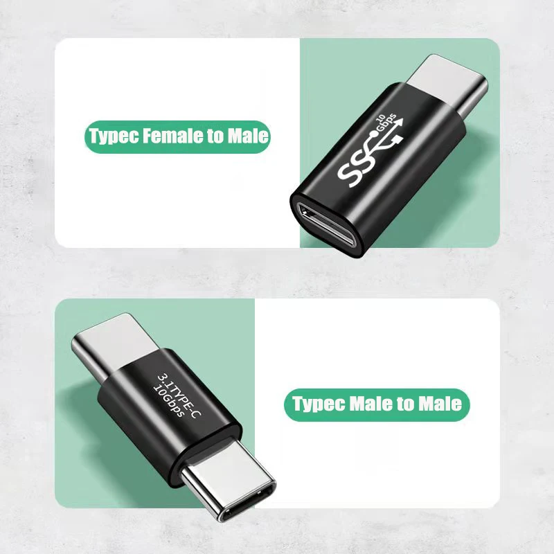USB 3.1 Type C Adapter Elbow Converter USB C Charge Data Sync Extension USBC Female To Male Typec Connector for PC Laptop Tablet