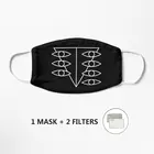 Пышная маска-полумаска Евангелиона PM2.5 из дышащего материала, многоразовая моющаяся защитная маска для рта