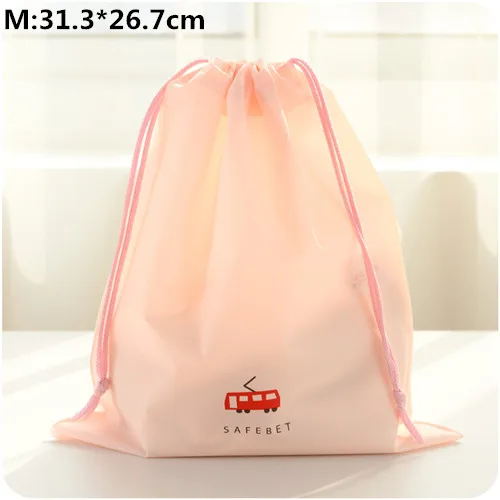 Pink M ETya, женская косметичка, ПВХ, для путешествий, для девушек, на шнурке, для туалетных принадлежностей, косметичка, органайзер, набор кистей, полотенец, сумка для хранения, сумка - Цвет: Pink M