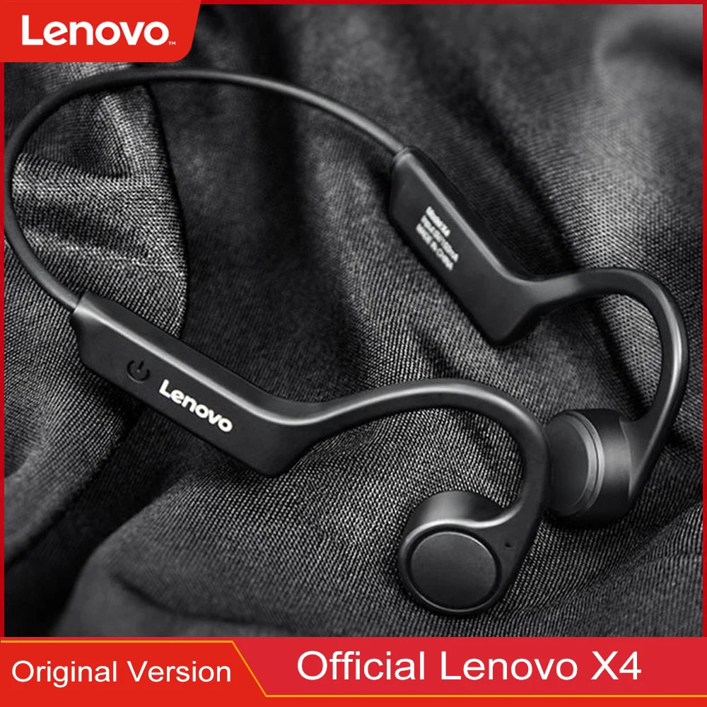 

Оригинальные беспроводные наушники Lenovo X4 с костной проводимостью, наушники с Bluetooth, водонепроницаемая Спортивная стереогарнитура для бега ...