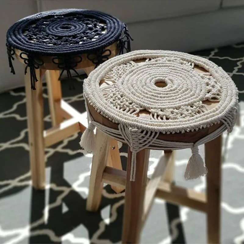 30x30 см ручная работа хлопковая веревка тканая макраме подушка нордическая Ins