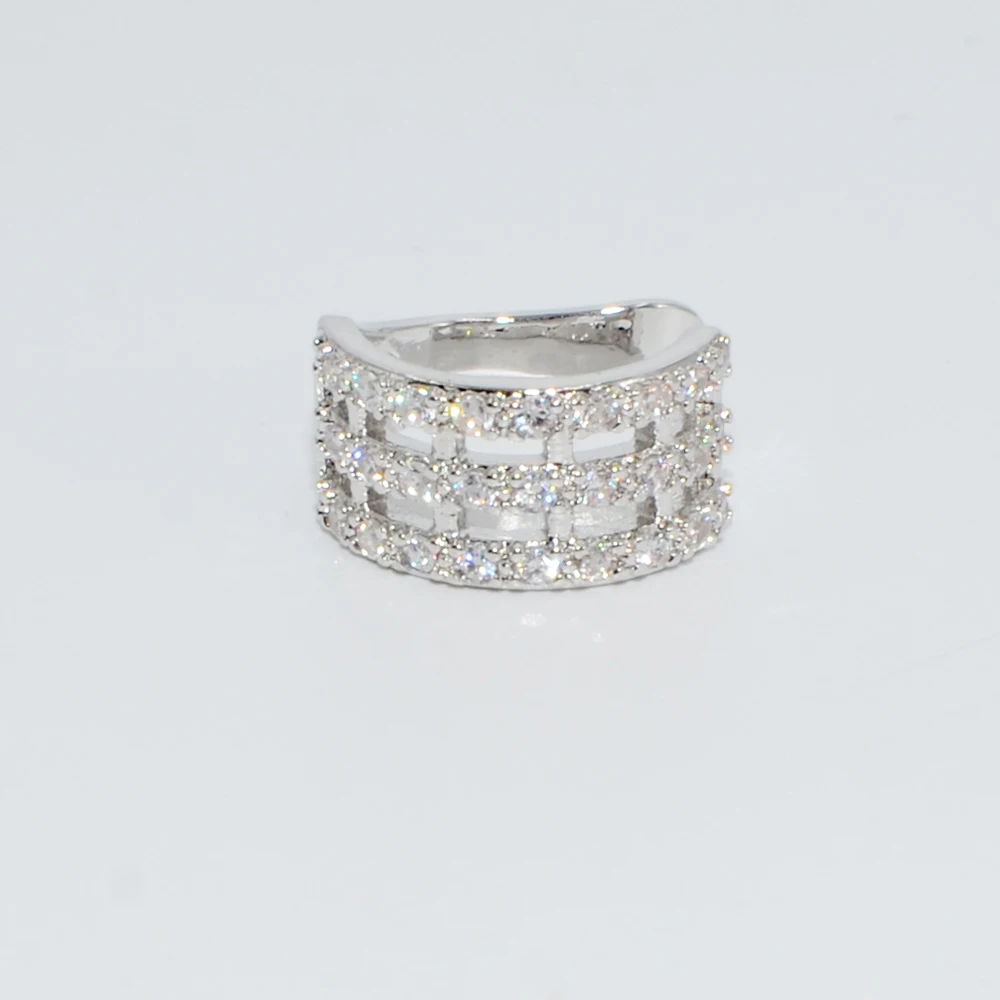 Style7 Silver 1 шт Ушной Хрящ клип Регулируемый Иллюзия искусственный пирсинг для уха серьги кристалл манжета для уха со звездой без отверстия не пирсинг CZ ювелирные изделия для тела - Окраска металла: Style7 Silver