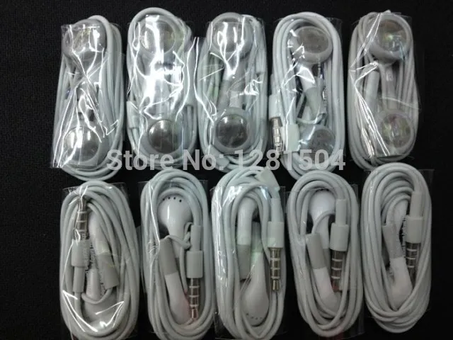 Оптовая продажа 200 шт белые наушники с микрофоном Регулятор громкости для Apple iPhone