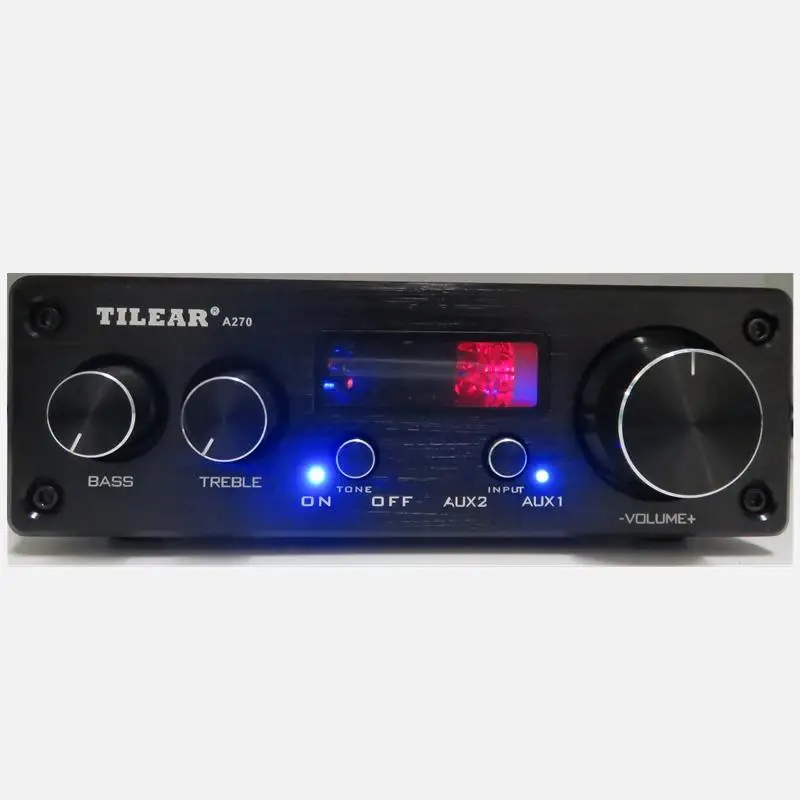 

110VAC/220VAC HiFi NE5532 6K4 трубчатый аналоговый силовой усилитель труба усилитель с 2 входами, управление высокими басами, домашний кинотеатр 48W + 48W