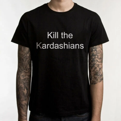 Футболка Kill The Kardashians черная футболка из 100% хлопка для убийц Гэри Холта|Мужские