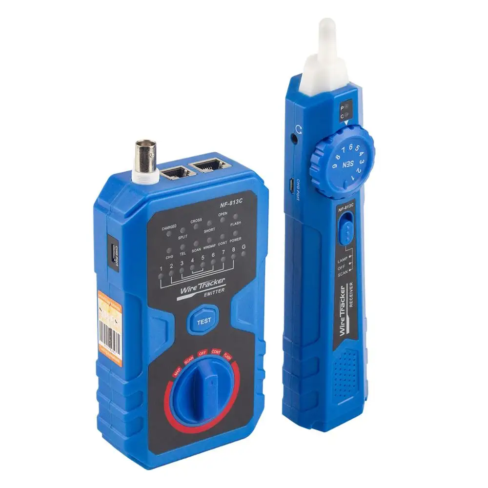 NOYAFA NF-813C Network Cable Tester For Ethernet LAN Cable Landline Testing Tool Circuit Detector Wire Tracker