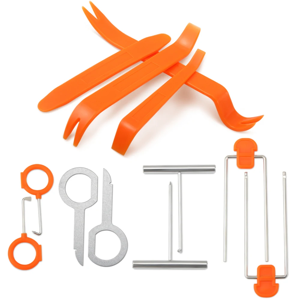 12 шт./компл. пластиковый автомобильный Радио дверной зажим панель отделка тире