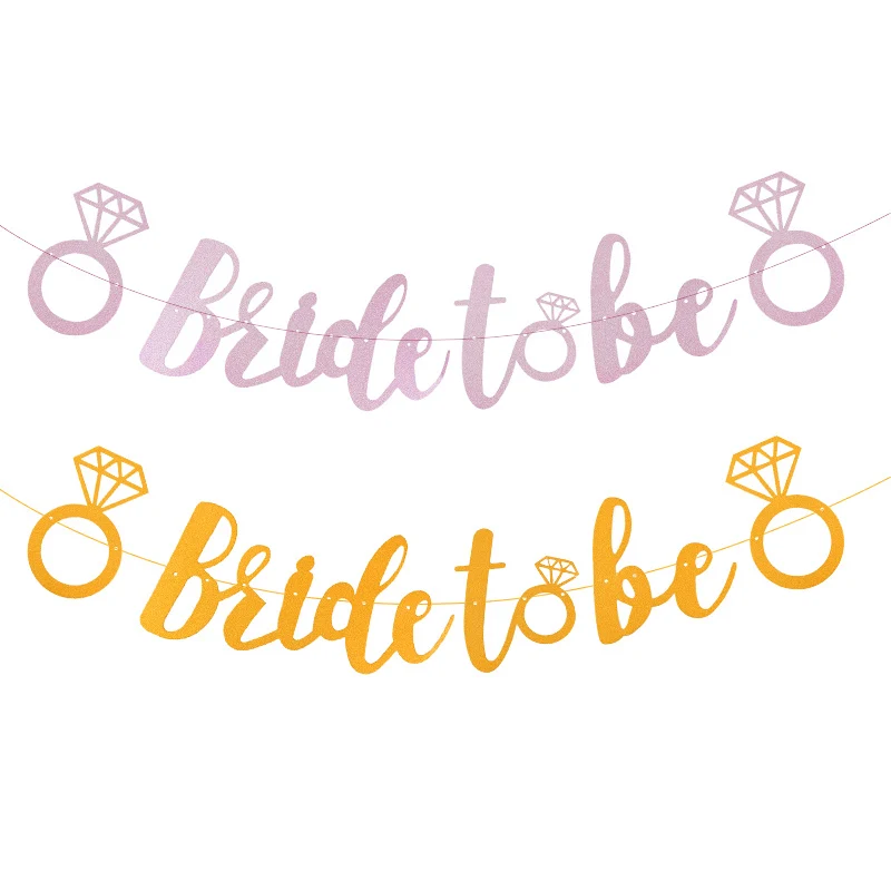 

Bachelorette Party Decoration Glitter Rose Gold Bride To Be Diamond Banner Garland Bridal Shower Party Wedding Supplies