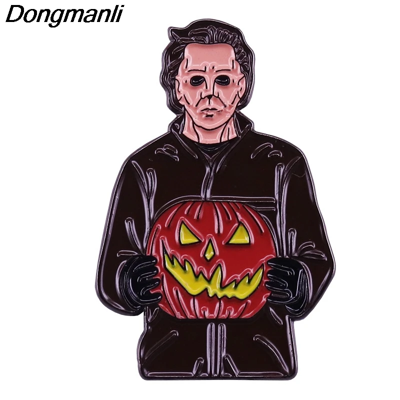 DZ227 Хэллоуин террор Твердые эмалированные булавки значок Рюкзак воротник